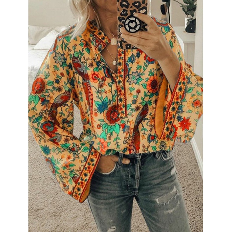 Boho Chic Dames Bloes