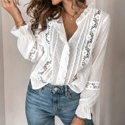 Louise Blouse | Ruches Lente Dames Shirt