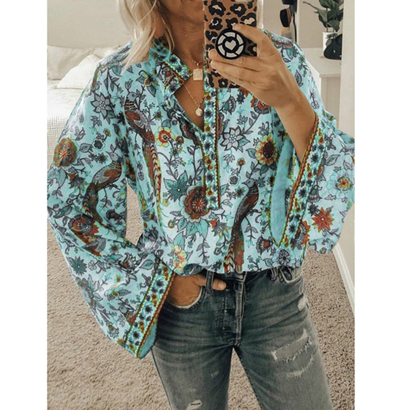 Boho Chic Dames Bloes