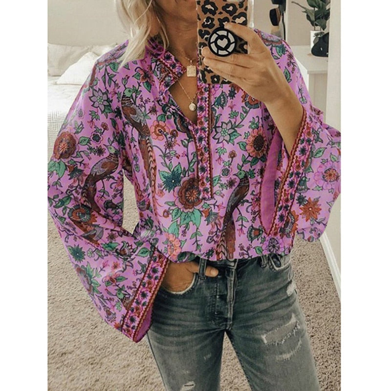 Boho Chic Dames Bloes
