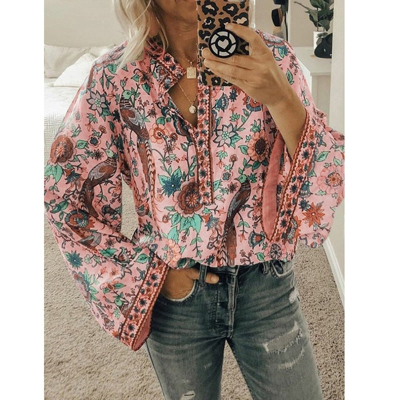 Boho Chic Dames Bloes