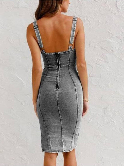 Lena - Sexy Denim Jurk voor Stijlvolle Zomerdagen