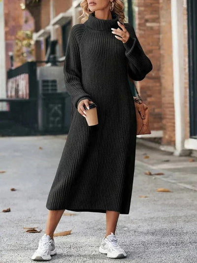 Anny - Elegante warme jurk met volle mouwen