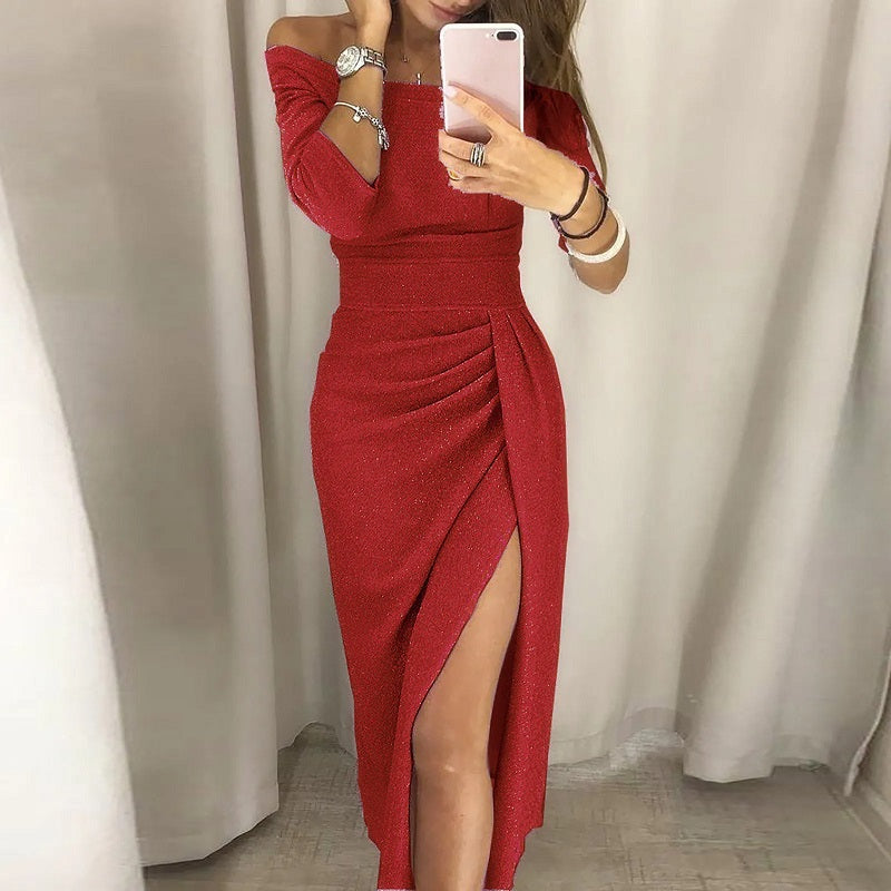 Odetta - Elegante Feestjurk met open hals