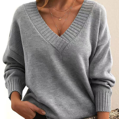 Jocelyn - Relaxte trui met v-hals
