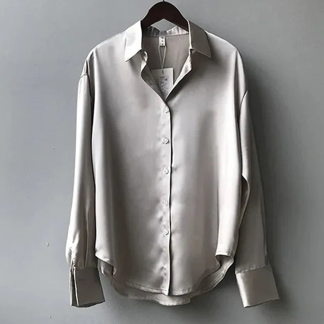 Emily - Casual Satijnen Blouse