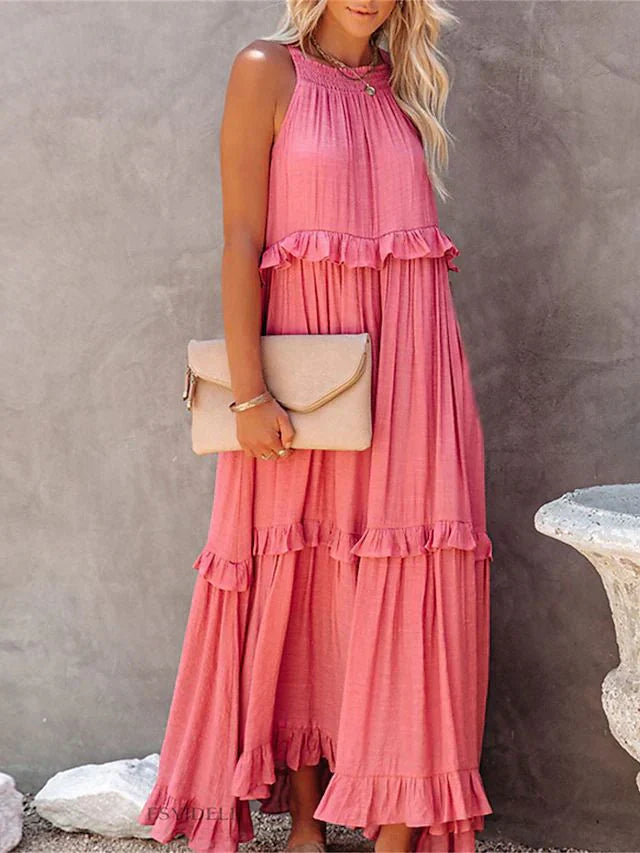 Jazlyn - Zomerse losse maxi jurk