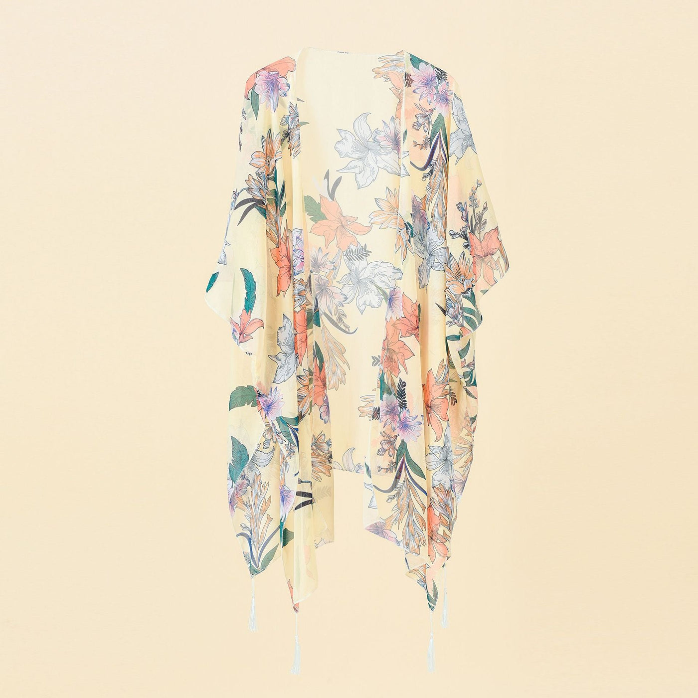 Sadie - Bloemig zomers kimono vest voor vrouwen