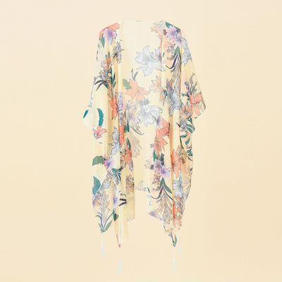 Sadie - Bloemig zomers kimono vest voor vrouwen