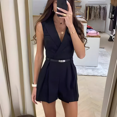 Francheska - Stijlvolle mouwloze jumpsuit