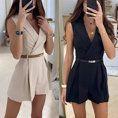 Francheska - Stijlvolle mouwloze jumpsuit