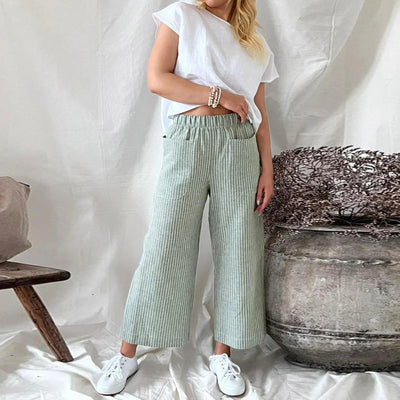 Sophia - Comfortabele gestreepte wijde broek voor dames