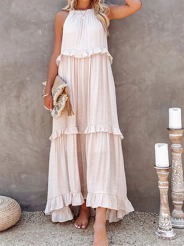 Jazlyn - Zomerse losse maxi jurk