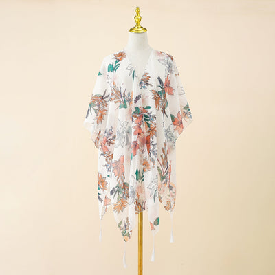Sadie - Bloemig zomers kimono vest voor vrouwen