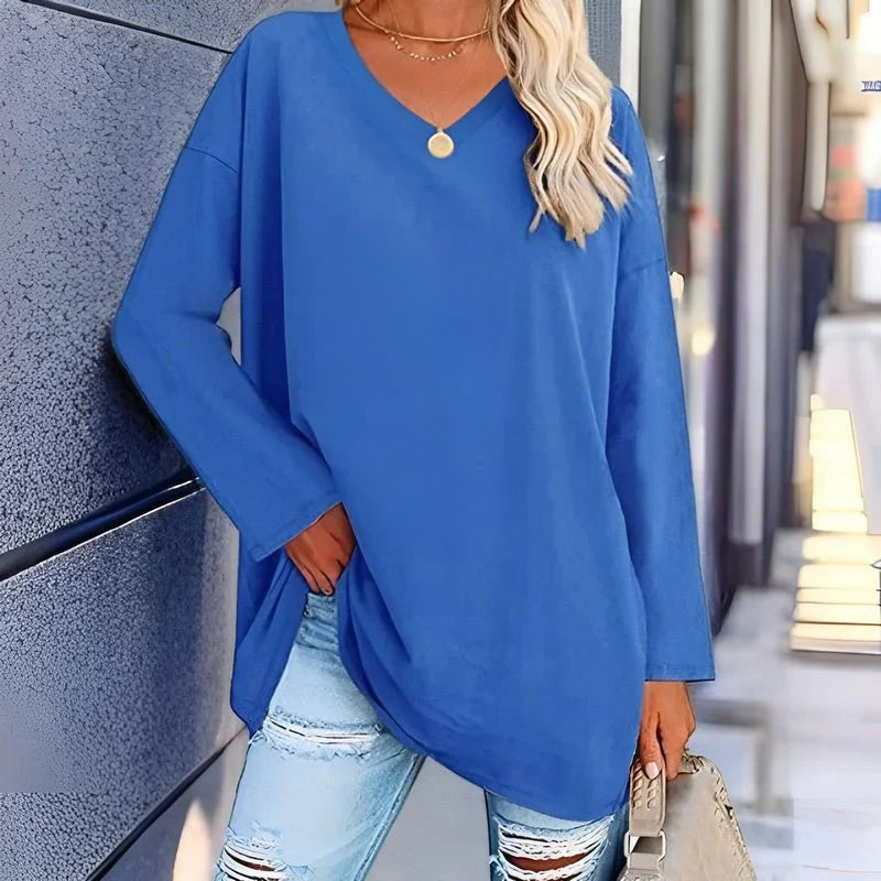 Dina - Oversized Trui met V-hals voor dames