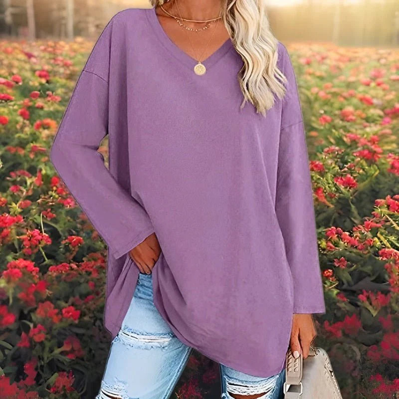 Dina - Oversized Trui met V-hals voor dames
