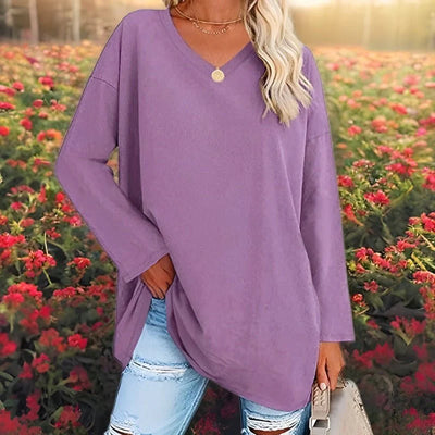 Dina - Oversized Trui met V-hals voor dames