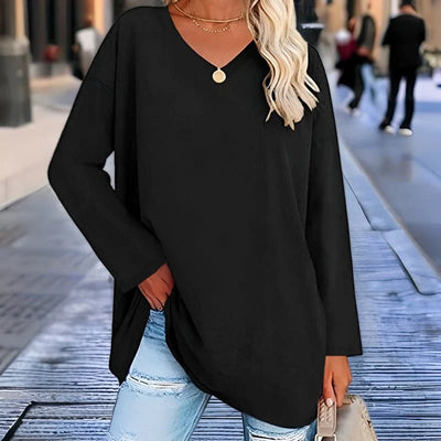 Dina - Oversized Trui met V-hals voor dames