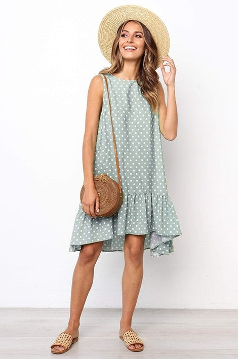 Natalia Jurk | Moeiteloos Stijlvol: Omarm comfort met onze Casual Polka Dot Dress