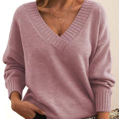 Jocelyn - Relaxte trui met v-hals