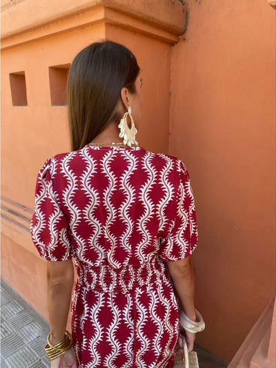 Skye - Chic Gekruiste overslag V-hals top en rok Set