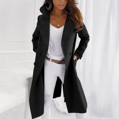Emily | Elegante lange casual wollen jas