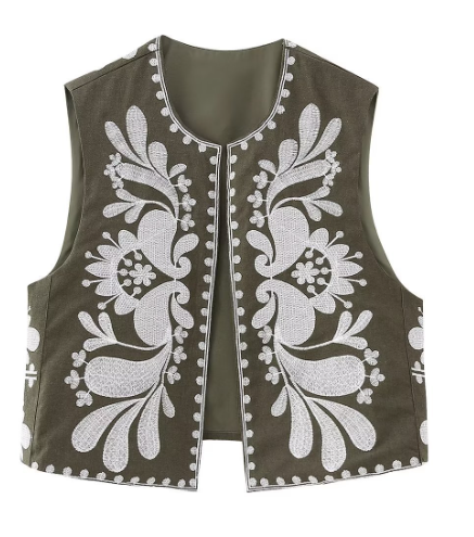 Emily - Boho Vest Mouwloos trendy gebloemd gilet voor vrouwen