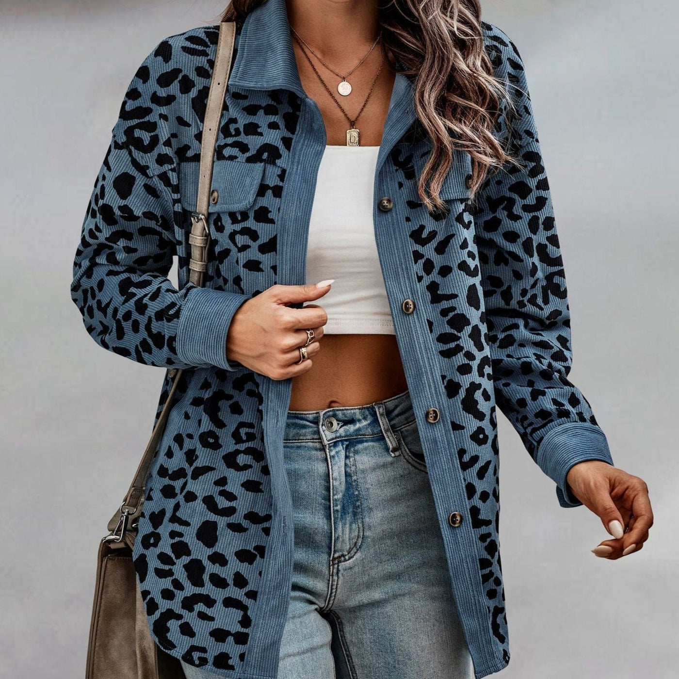 Camilla - Comfortabele oversized jas met luipaard print