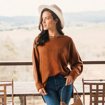 Fay - Casual trui met gespleten zoom