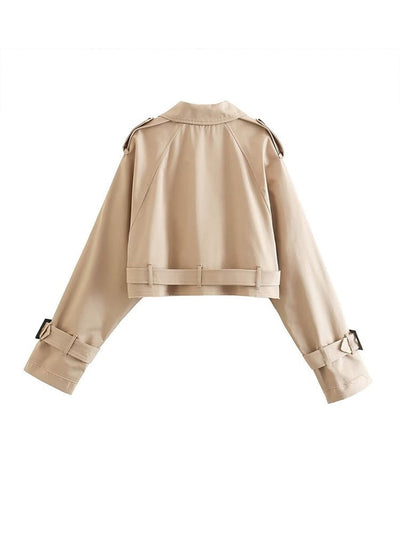 Nadine - casual cropped trenchcoat