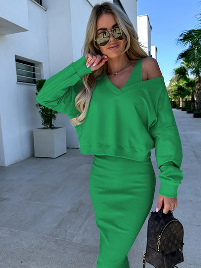 Dana - Midi-jurk & sweatshirt