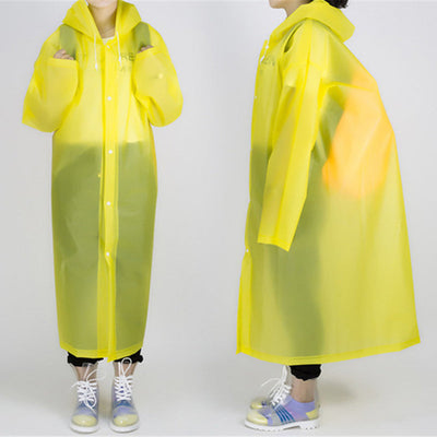 Waterdichte regenponcho over de hele lengte
