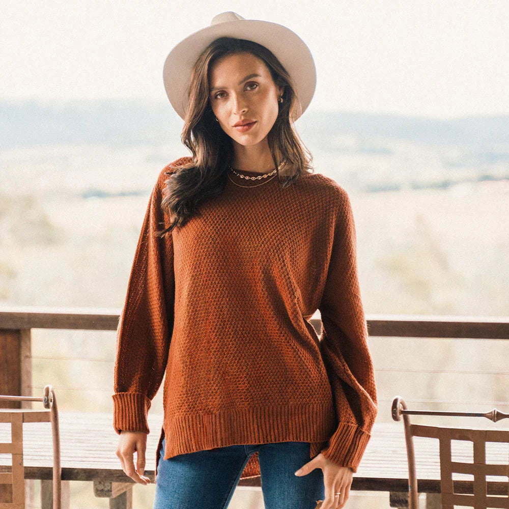 Fay - Casual trui met gespleten zoom