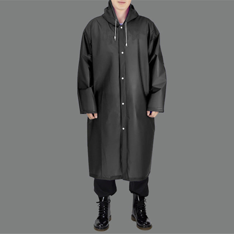 Waterdichte regenponcho over de hele lengte