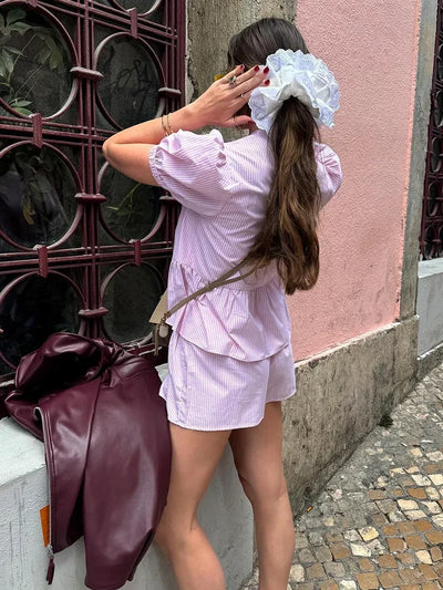 Emilia - Top en korte broek met lint