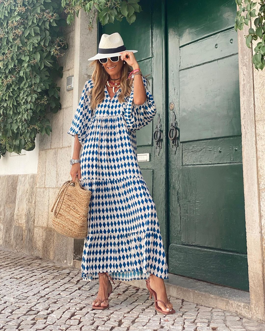 Naomi - Boho Maxi-jurk met elegante zomer prints