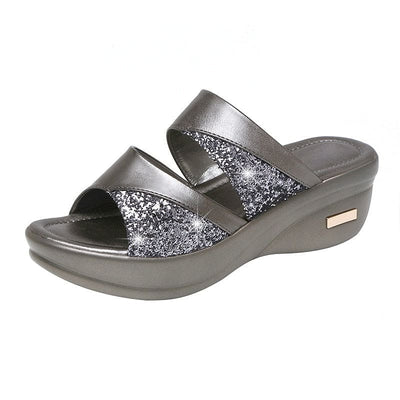 Puck | Zomers gouden open-toe sandalen voor dames