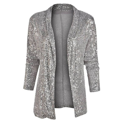 Mila | blazer vest met glitter pailletten