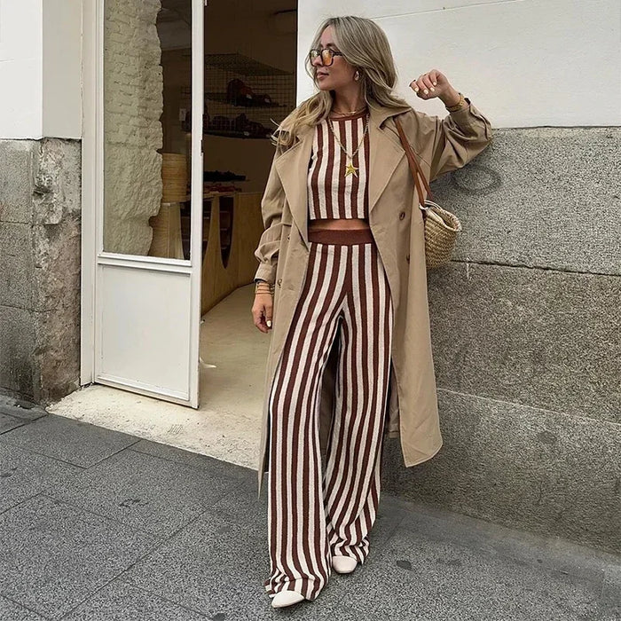 Bayle - Mouwloze top en wijde broek Set
