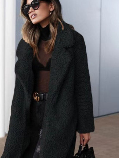 Loavie Teddy Jacket | Trendy warme lange jas voor vrouwen