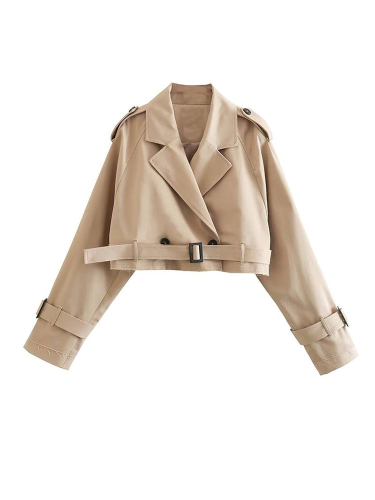 Nadine - casual cropped trenchcoat