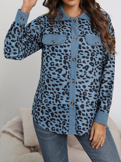 Camilla - Comfortabele oversized jas met luipaard print