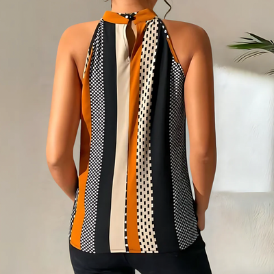 Emma - Comfortabele mouwloze gestreepte blouse