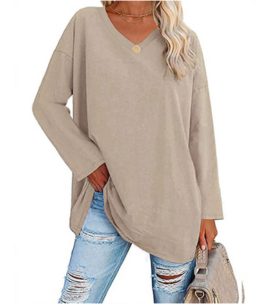 Dina - Oversized Trui met V-hals voor dames