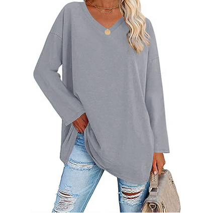 Dina - Oversized Trui met V-hals voor dames