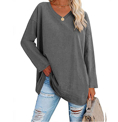 Dina - Oversized Trui met V-hals voor dames