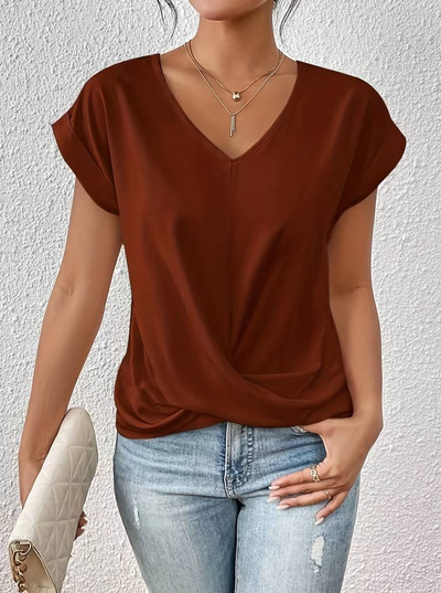 Kathryn - Casual Blouse met Korte Mouwen voor Vrouwen