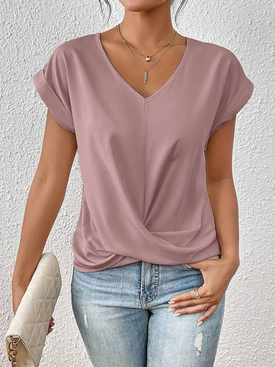 Kathryn - Casual Blouse met Korte Mouwen voor Vrouwen