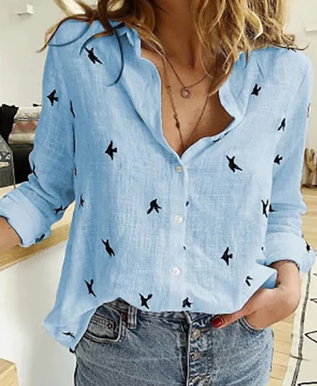 Angelica - Casual Knoop Blouse voor Vrouwen