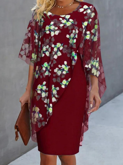 Abigail - Elegante gelaagde jurk met bloemen